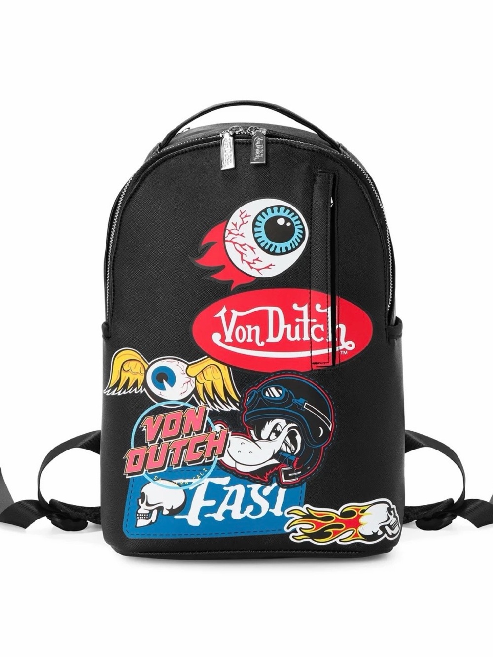 Von Dutch Small Multi Flying Eye Backpack NWT Y2K
